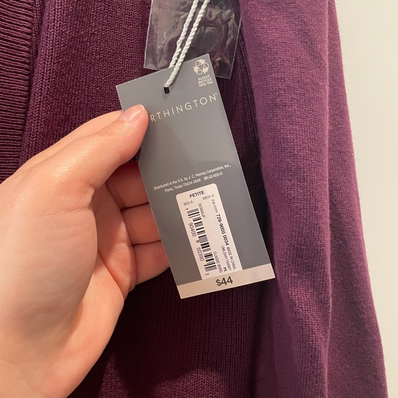 Worthington Women's Cardigan - Rich Burgundy - Picture 6 of 9